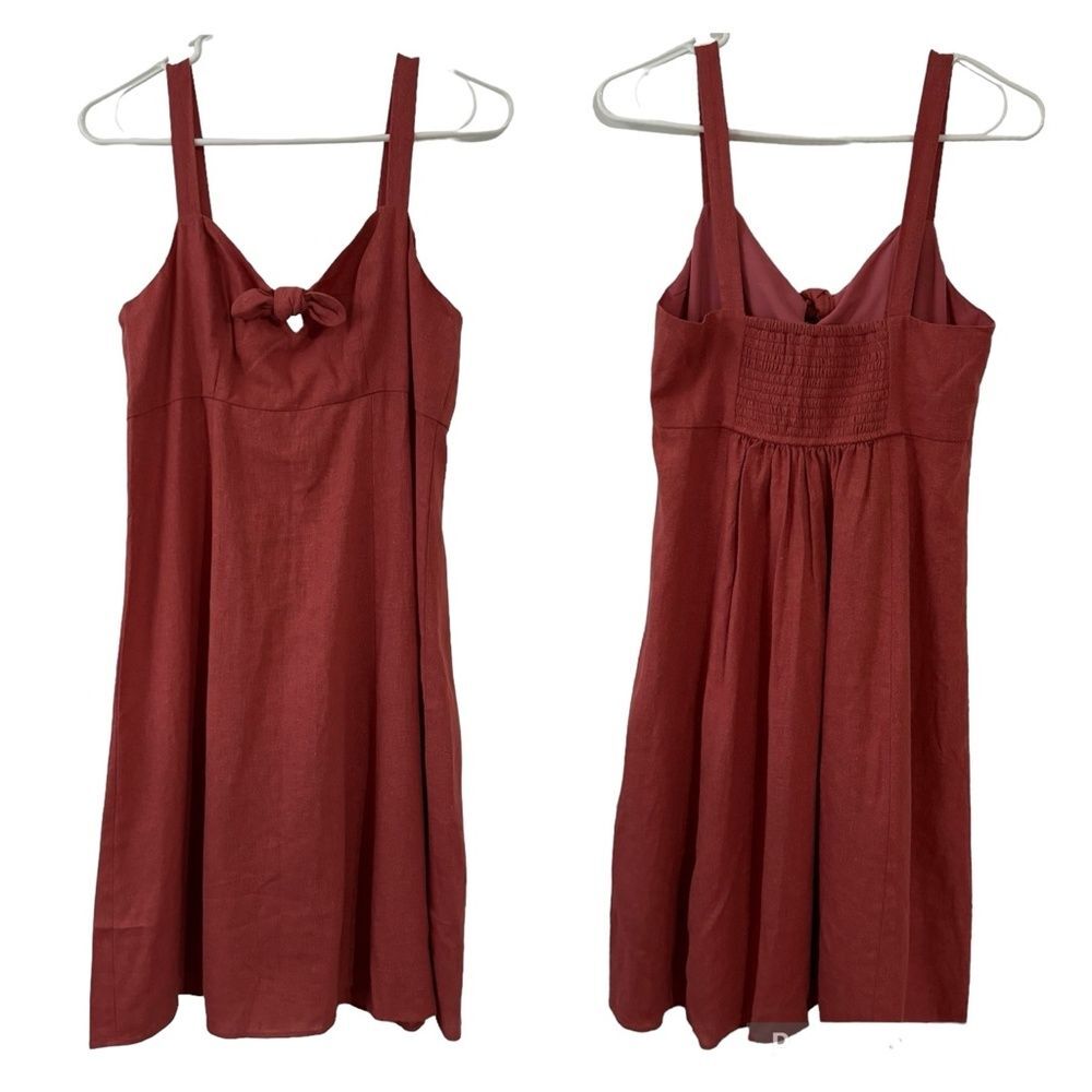 LOFT Women's Size S Lounge Shift Dress coral pink salmon v-neck mini